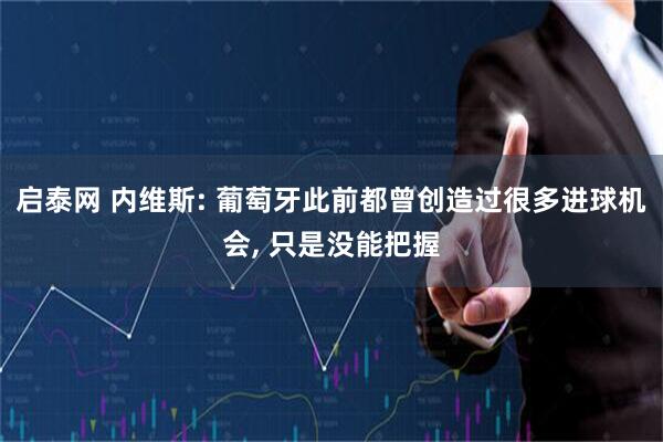 启泰网 内维斯: 葡萄牙此前都曾创造过很多进球机会, 只是没能把握